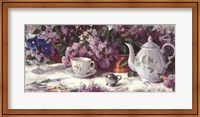Framed Teapot and Lilacs
