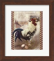 Framed Checkered Past Rooster