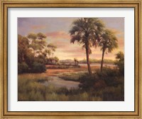 Framed River Cove With Palms I