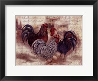 Framed Rooster Trinity