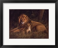 Framed Lion And Cub