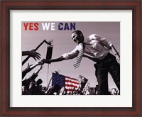 Framed Barack Obama:  Yes We Can (crowd)