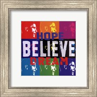 Framed Barack Obama: Hope, Believe, Dream