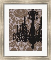 Framed Chandelier Silhouette I