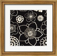 Framed Silver Floral Cascade I