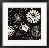 Silver Floral Cascade II Framed Print