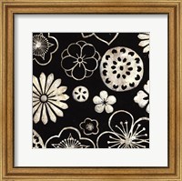 Framed Silver Floral Cascade III