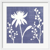 Framed Blue Linen I