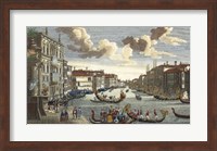Framed Venice Canal and Gondola Race