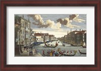 Framed Venice Canal and Gondola Race