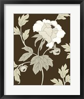 Framed Neutral Peony Elegance II