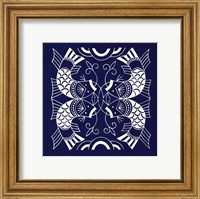 Framed Chinese Indigo Fish II