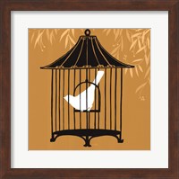 Framed Birdcage Silhouette I