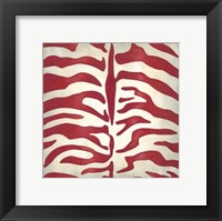 Framed Vibrant Zebra I