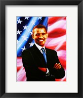 Framed Barack Obama - painting