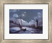 Framed Moonlit Sail