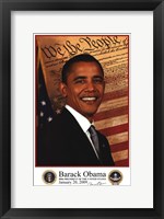 Framed Barack Obama - Inauguration 2009 With Presidential Seals