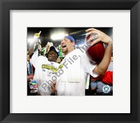 Framed Santonio Holmes and Ben Roethlisberger celebrate - Super Bowl XLIII - #8