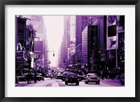 Framed Manhattan - purple street view