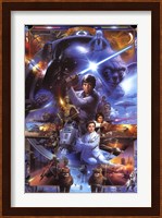 Framed Star Wars Saga - Collage