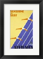 Framed Australia - Sunshine and Surf