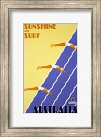Framed Australia - Sunshine and Surf