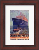 Framed Canadian Pacific - Empress of Australia