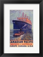 Framed Canadian Pacific - Empress of Australia