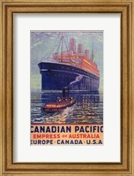 Framed Canadian Pacific - Empress of Australia