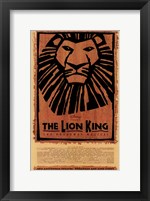 Framed Lion King (Broadway)