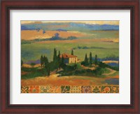 Framed Tuscany Hill