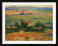 Framed Tuscany Hill