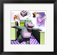 Framed Kitchen Hippo