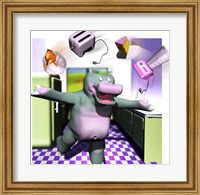 Framed Kitchen Hippo