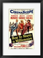 Framed How to Marry a Millionaire, c.1953 - style C