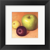 Framed Two Apples And A Plum
