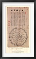 Framed Map of the Main Stars in the Visible Realm, (The Vatican Collection)
