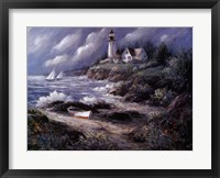 Framed Lighthouse and Boat