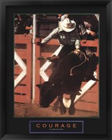 Framed Courage - Bull Rider