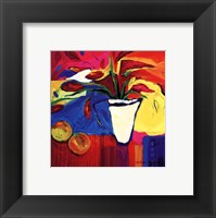 Framed Red Lillies With Oranges