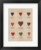 Framed Marriage Hearts