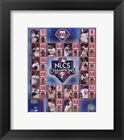 Framed 2009 Philadelphia Phillies National League Champions Composite