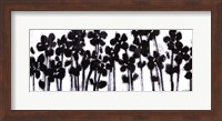 Framed Black Flowers on White II