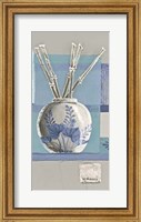 Framed Blue Asian Collage I