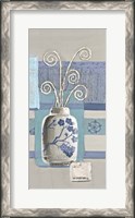 Framed Blue Asian Collage III