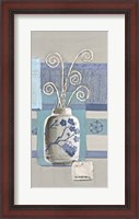 Framed Blue Asian Collage III