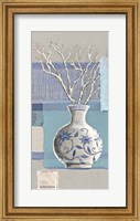 Framed Blue Asian Collage IV