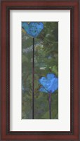 Framed Teal Poppies III