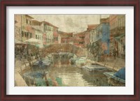 Framed Burano Canal I