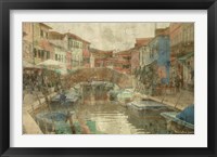 Framed Burano Canal I